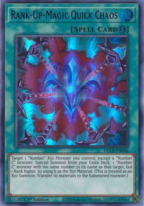 BLUE Rank-Up-Magic Quick Chaos - DLCS-EN044 - Ultra Rare 1st Edition-Cherry Collectables