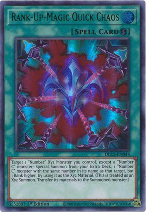 GREEN Rank-Up-Magic Quick Chaos - DLCS-EN044 - Ultra Rare 1st Edition-Cherry Collectables