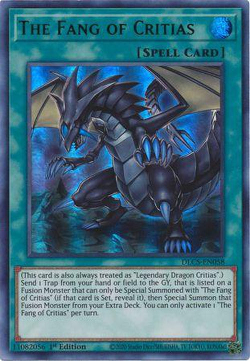GREEN The Fang of Critias - DLCS-EN058 - Ultra Rare 1st Edition-Cherry Collectables