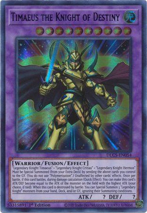 PURPLE Timaeus the Knight of Destiny - DLCS-EN054 - Ultra Rare 1st Edition-Cherry Collectables