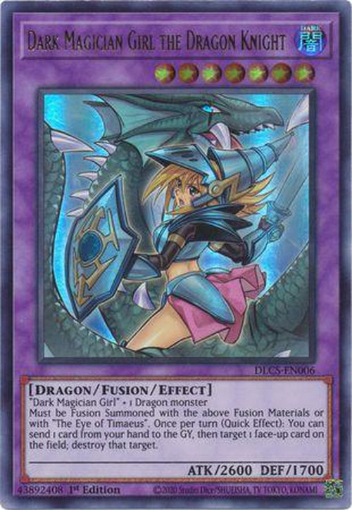 US PRINT PURPLE ALTERNATE ART - Dark Magician Girl the Dragon Knight - DLCS-EN006 - Ultra Rare 1st Edition-Cherry Collectables