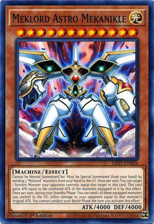 PLAYSET 3x Meklord Astro Mekanikle - LED7-EN026 - Common 1st Edition-Cherry Collectables