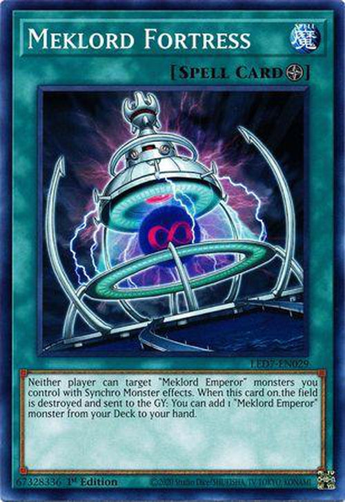 PLAYSET 3x Meklord Fortress - LED7-EN029 - Common 1st Edition-Cherry Collectables