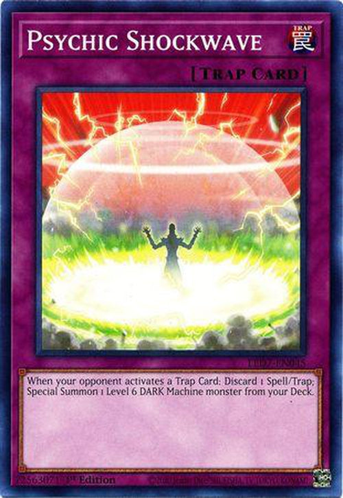 PLAYSET 3x Psychic Shockwave - LED7-EN045 - Common 1st Edition-Cherry Collectables