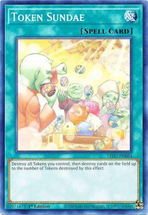PLAYSET 3x Token Sundae - LED7-EN054 - Common 1st Edition-Cherry Collectables