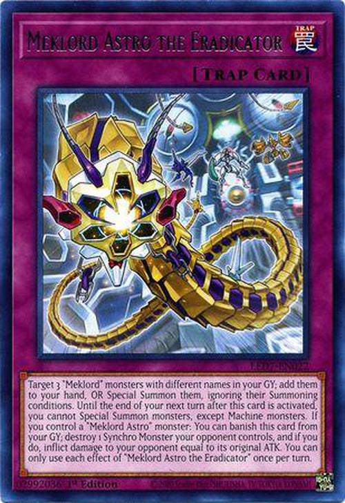 PLAYSET 3x Meklord Astro the Eradicator - LED7-EN022 - Rare 1st Edition-Cherry Collectables