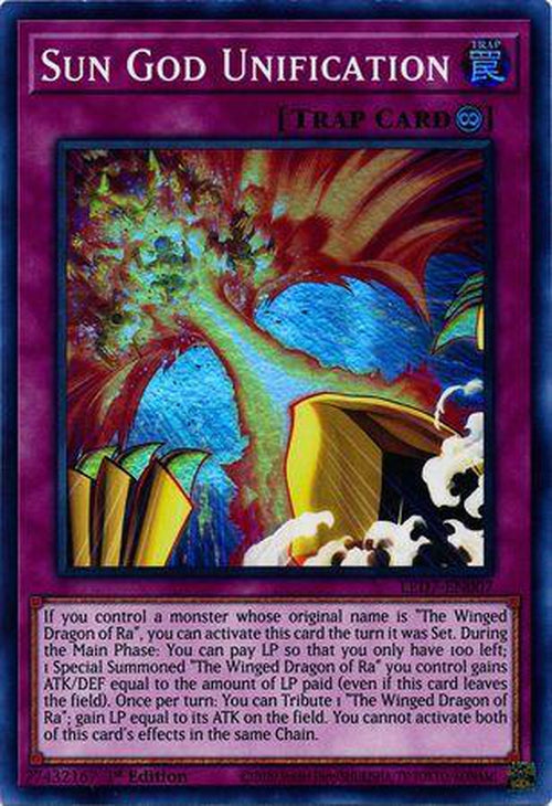 Sun God Unification - LED7-EN007 - Super Rare 1st Edition-Cherry Collectables