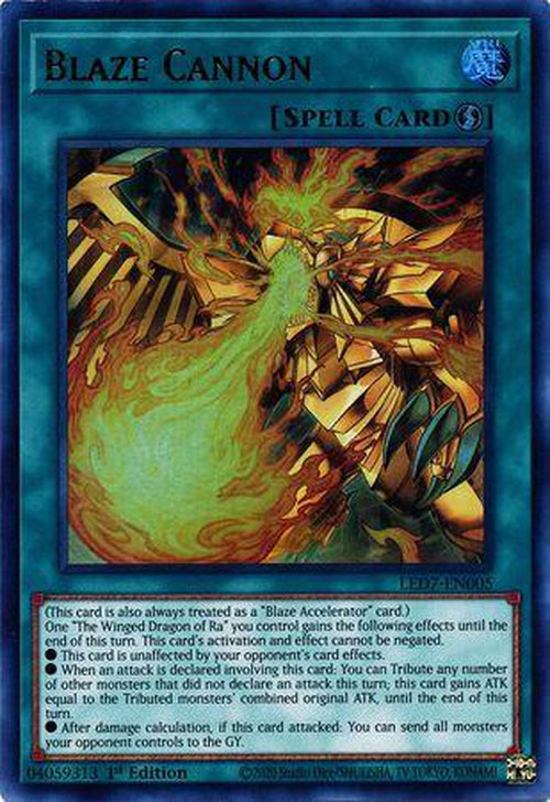 Blaze Cannon - LED7-EN005 - Ultra Rare 1st Edition-Cherry Collectables