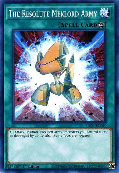 PLAYSET 3x The Resolute Meklord Army - LED7-EN050 - Common 1st Edition-Cherry Collectables