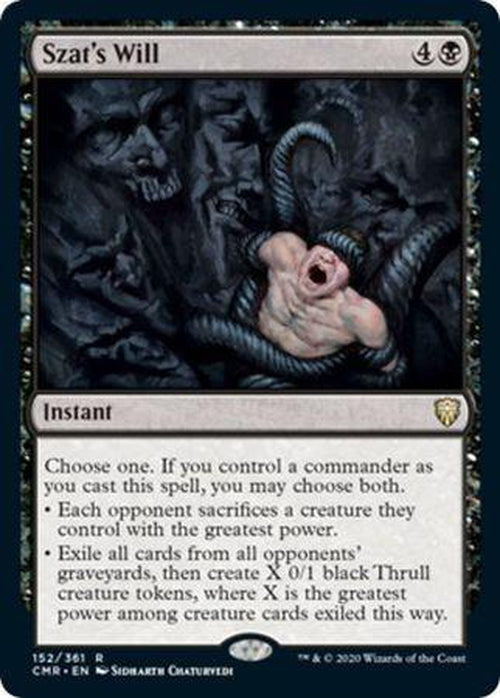FOIL Szat's Will 152/361 - Rare Commander Legends-Cherry Collectables
