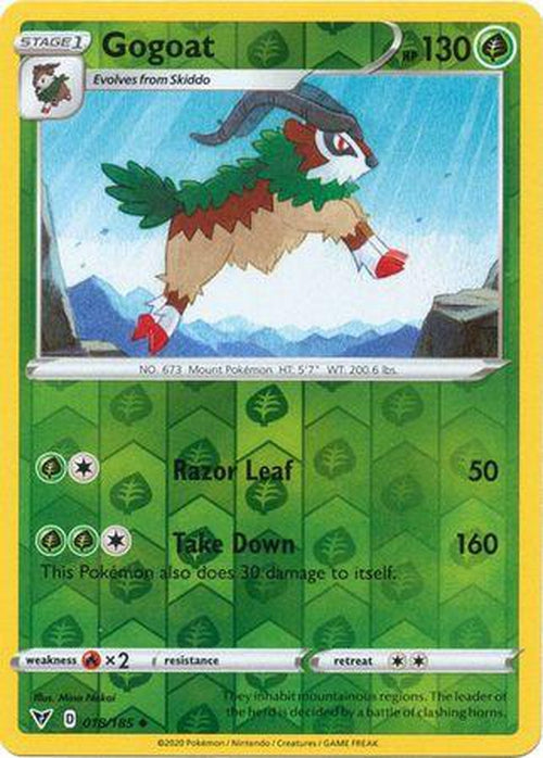 REVERSE HOLO Gogoat - 018/185 - Uncommon - Vivid Voltage-Cherry Collectables