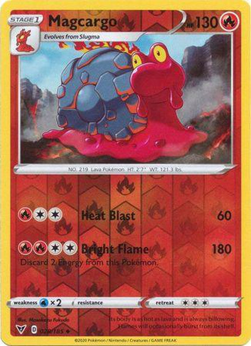 REVERSE HOLO Magcargo - 028/185 - Uncommon - Vivid Voltage-Cherry Collectables