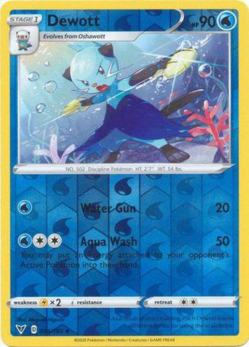 REVERSE HOLO Dewott - 034/185 - Uncommon - Vivid Voltage-Cherry Collectables