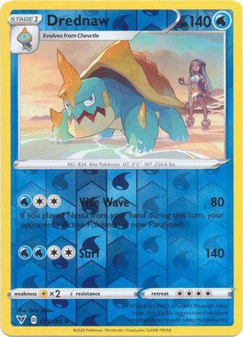 REVERSE HOLO Drednaw - 039/185 - Rare - Vivid Voltage-Cherry Collectables