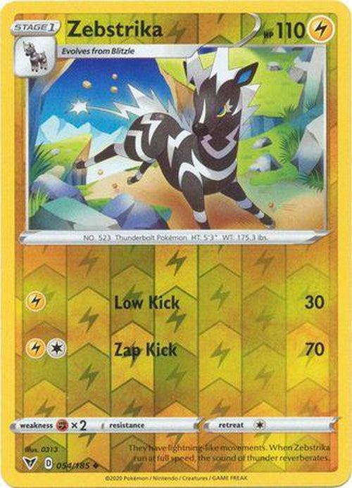 REVERSE HOLO Zebstrika - 054/185 - Uncommon - Vivid Voltage-Cherry Collectables