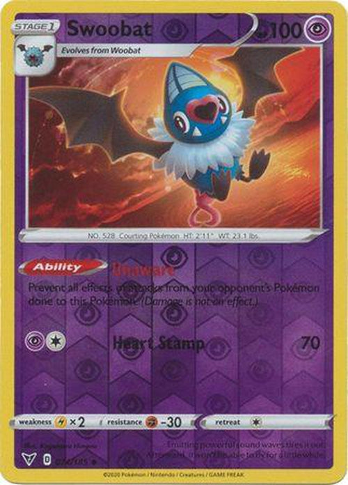 REVERSE HOLO Swoobat - 074/185 - Uncommon - Vivid Voltage-Cherry Collectables