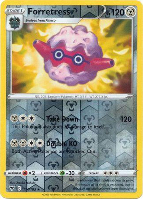 REVERSE HOLO Forretress - 114/185 - Rare - Vivid Voltage-Cherry Collectables
