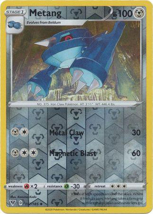 REVERSE HOLO Metang - 117/185 - Uncommon - Vivid Voltage-Cherry Collectables