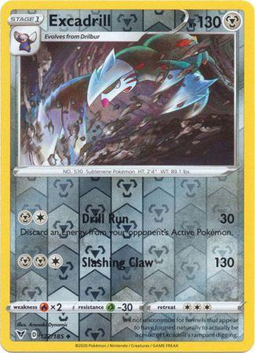 REVERSE HOLO Excadrill - 122/185 - Uncommon - Vivid Voltage-Cherry Collectables