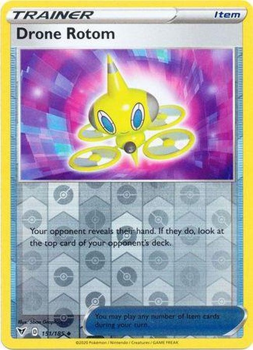 REVERSE HOLO Drone Rotom - 151/185 - Uncommon - Vivid Voltage-Cherry Collectables