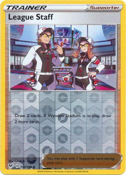 REVERSE HOLO League Staff - 153/185 - Uncommon - Vivid Voltage-Cherry Collectables