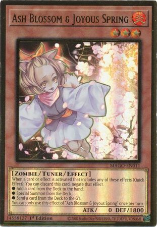 Ash Blossom & Joyous Spring - MAGO-EN011 - Premium Gold Rare 1st Edition-Cherry Collectables