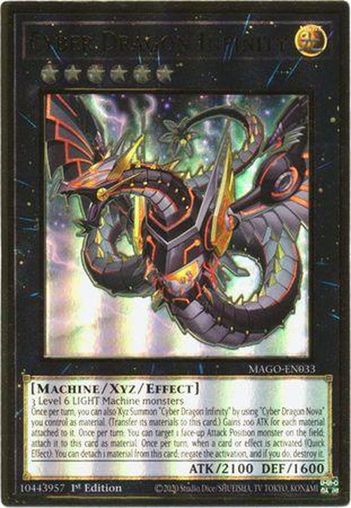 ALTERNATE ART Cyber Dragon Infinity - MAGO-EN033 - Premium Gold Rare 1st Edition-Cherry Collectables