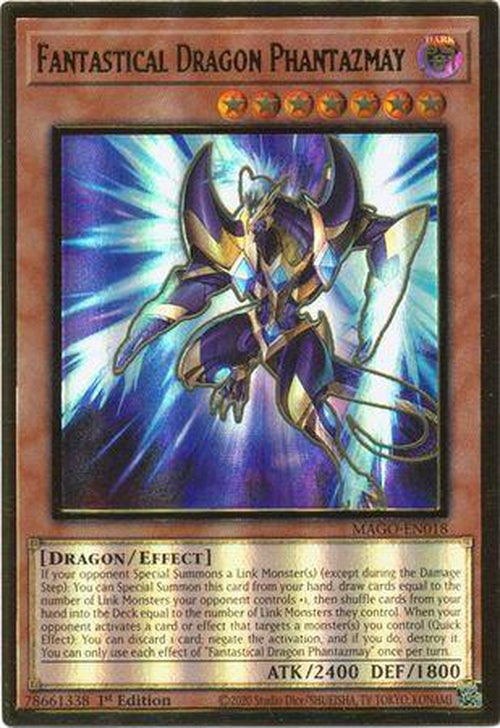 Fantastical Dragon Phantazmay - MAGO-EN018 - Premium Gold Rare 1st Edition-Cherry Collectables