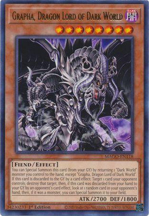 Grapha, Dragon Lord of Dark World - MAGO-EN118 -Rare 1st Edition-Cherry Collectables