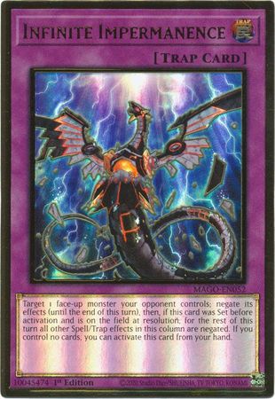 Infinite Impermanence - MAGO-EN052 - Premium Gold Rare 1st Edition-Cherry Collectables