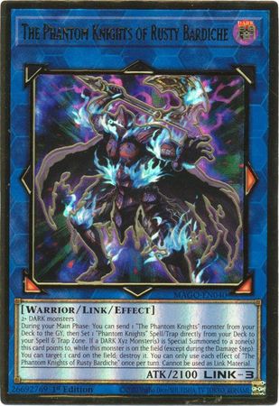 The Phantom Knights of Rusty Bardiche - MAGO-EN040 - Premium Gold Rare 1st Edition-Cherry Collectables