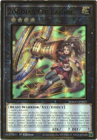 Zoodiac Chakanine - MAGO-EN037 - Premium Gold Rare 1st Edition-Cherry Collectables