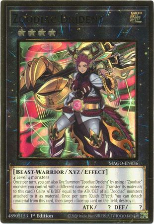 Zoodiac Drident - MAGO-EN036 - Premium Gold Rare 1st Edition-Cherry Collectables