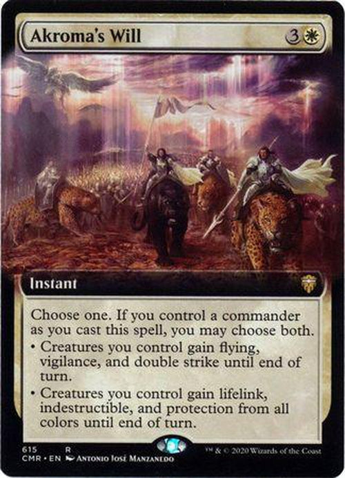 EXTENDED ART Akroma's Will 615 - Commander Legends-Cherry Collectables