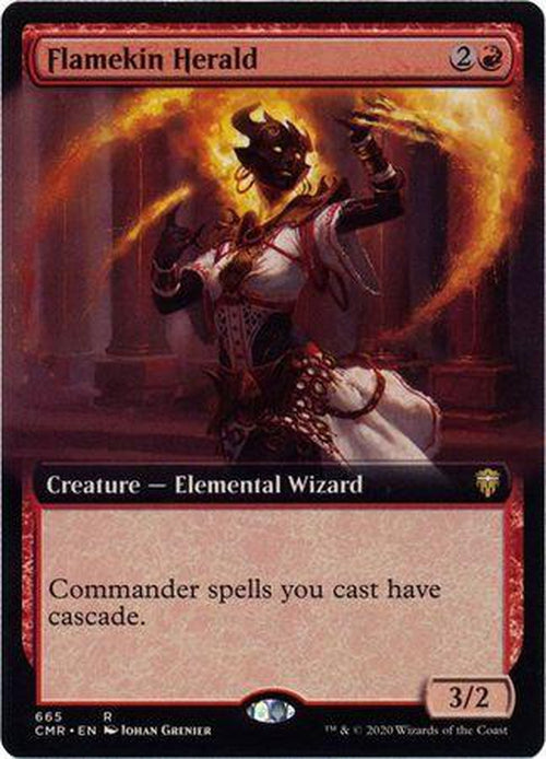 EXTENDED ART Flamekin Herald 665 - Commander Legends-Cherry Collectables