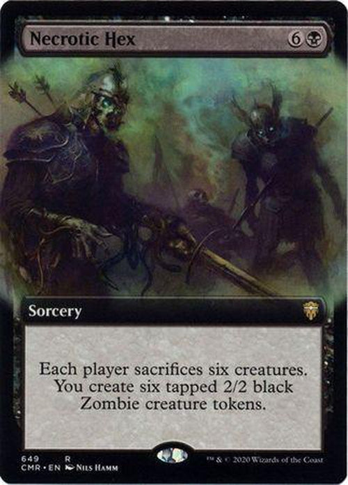 EXTENDED ART Necrotic Hex 649 - Commander Legends-Cherry Collectables