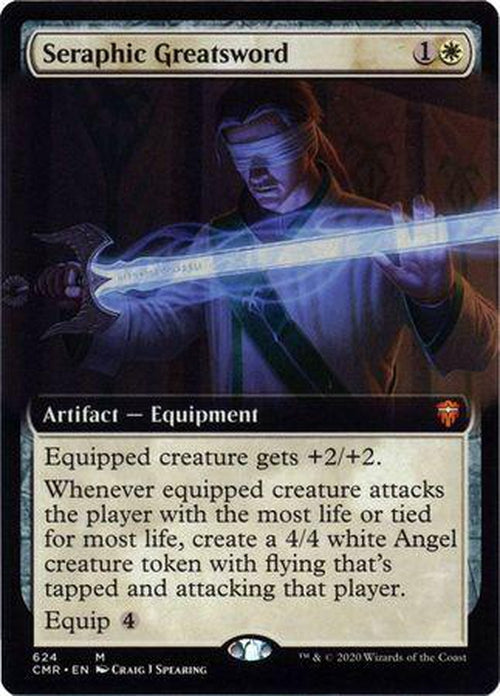 EXTENDED ART Seraphic Greatsword 624 - Commander Legends-Cherry Collectables