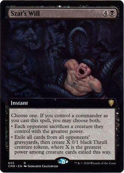 EXTENDED ART Szat's Will 655 - Commander Legends-Cherry Collectables
