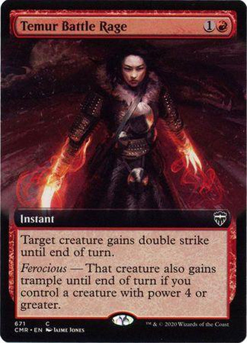 EXTENDED ART Temur Battle Rage 671 - Commander Legends-Cherry Collectables
