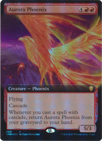 FOIL EXTENDED ART Aurora Phoenix 660 - Commander Legends-Cherry Collectables