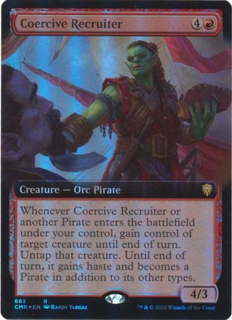 FOIL EXTENDED ART Coercive Recruiter 662 - Commander Legends-Cherry Collectables