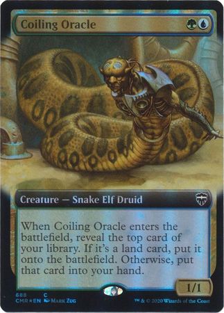 FOIL EXTENDED ART Coiling Oracle 688 - Commander Legends-Cherry Collectables