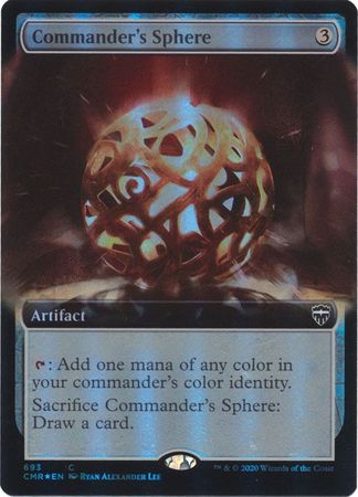 FOIL EXTENDED ART Commander's Sphere 693 - Commander Legends-Cherry Collectables