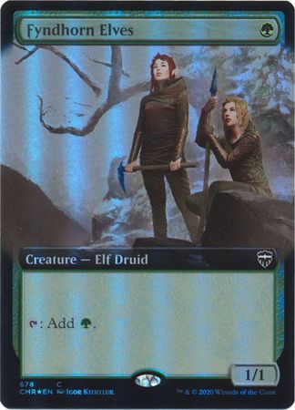 FOIL EXTENDED ART Fyndhorn Elves 678 - Commander Legends-Cherry Collectables