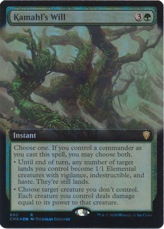 FOIL EXTENDED ART Kamahl's Will 680 - Commander Legends-Cherry Collectables