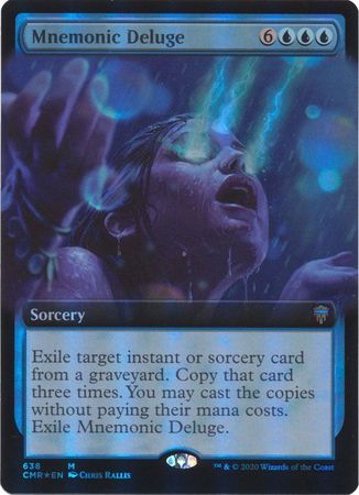 FOIL EXTENDED ART Mnemonic Deluge 638 - Commander Legends-Cherry Collectables
