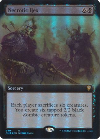 FOIL EXTENDED ART Necrotic Hex 649 - Commander Legends-Cherry Collectables