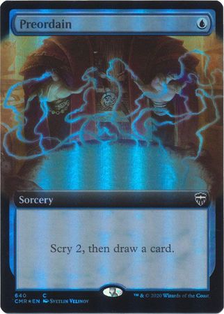 FOIL EXTENDED ART Preordain 640 - Commander Legends-Cherry Collectables
