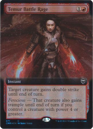 FOIL EXTENDED ART Temur Battle Rage 671 - Commander Legends-Cherry Collectables