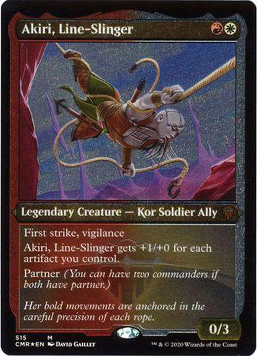 ETCHED FOIL Akiri, Line-Slinger 515 - Commander Legends-Cherry Collectables